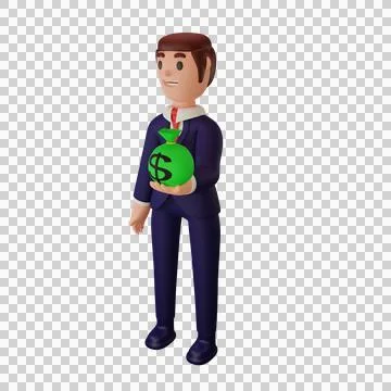 Character with business concept Stock Illustration