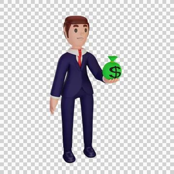 Character with business concept Stock Illustration