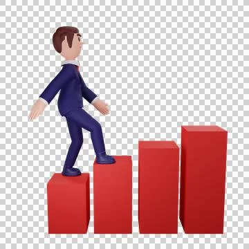 Character with business concept Stock Illustration