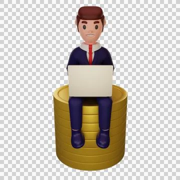 Character with business concept Stock Illustration