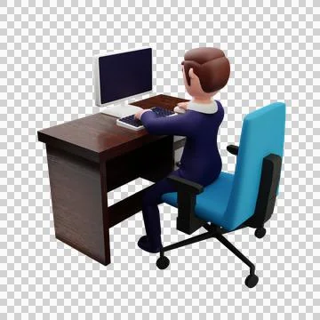 Character with business concept Stock Illustration