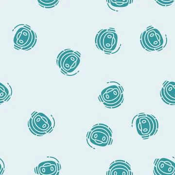 Character chat bot glyph seamless pattern Illustrazione stock