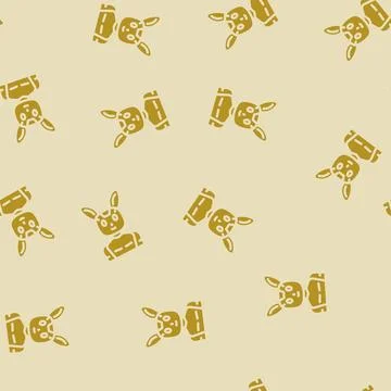 Character chat bot glyph vector seamless pattern Illustrazione stock