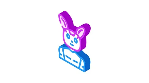 Character chat bot isometric icon animation Stock Footage 327293673