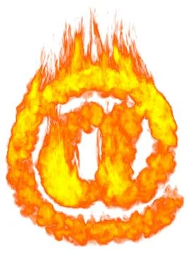 Character connection design email fire flame hot Stock Illustration