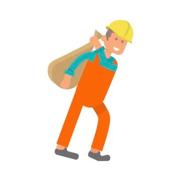 Character construction worker Stock Illustration