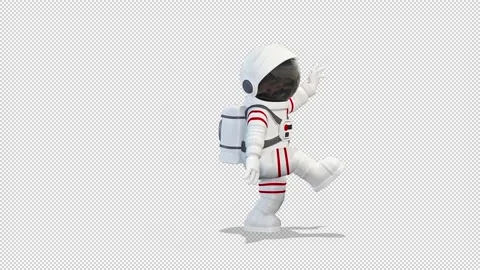 Character cosmonaut dancing a cosmic dance 库存影片 166430620