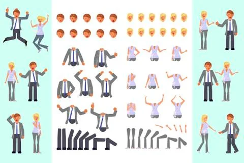 Character creation set Stock Illustration
