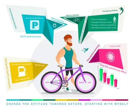 Character of cyclist with Bicycle Stock Illustration