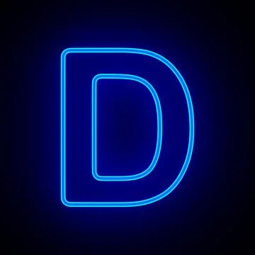 Character D on dark background. 3D illustration Stock-Illustration