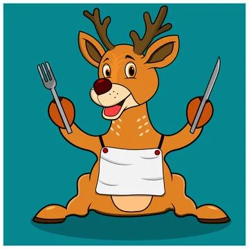 Character DeerReady For Eat Stock Illustration
