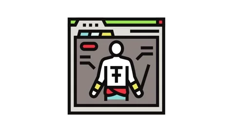 Character design game development color icon animation Stock Footage 326105489