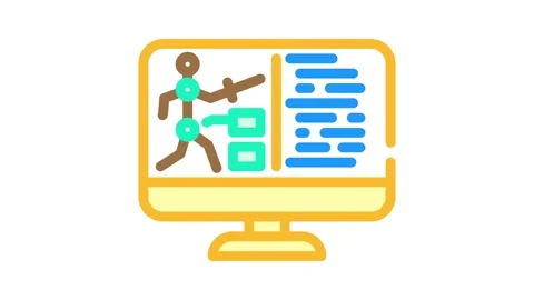 Character design game development color icon animation Stock Footage 327266952