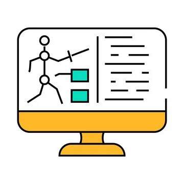 Character design game development icon color illustration Stockillustratie