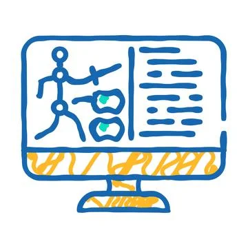 Character design game development icon doodle illustration Stockillustratie