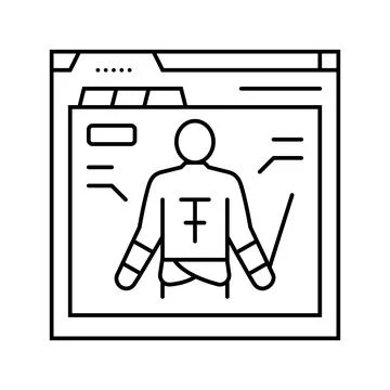 Character design game development line icon vector illustration Stock Illustration