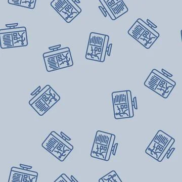 Character design game development line vector seamless pattern Stock Illustration