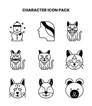 Character DuoTone Icons Pack Illustrazione stock