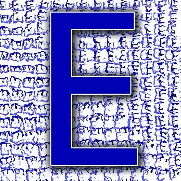 Character E as a capital letter Stock Illustration