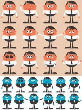 Character Emotions Stock Illustration