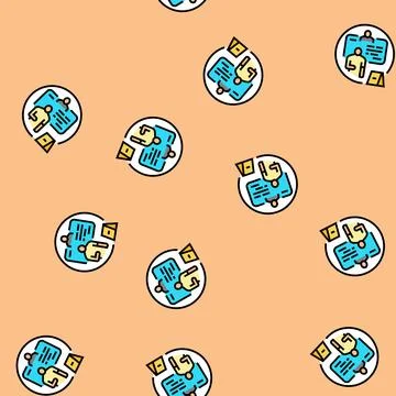 Character evidence crime vector seamless pattern Stock Illustration