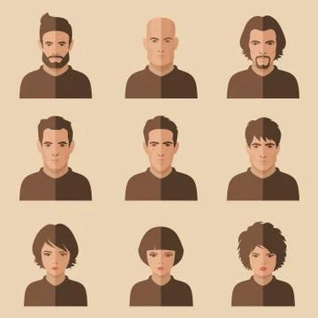 Character face vector Stock Illustration