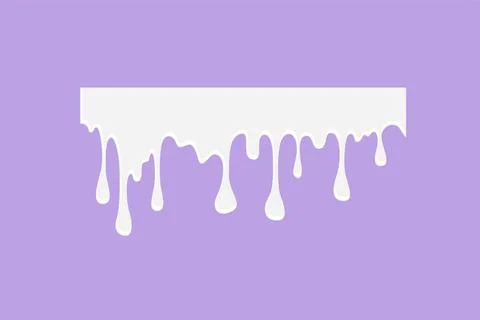 Character flat drawing drip and flow of water or milk. Abstract splash of w.. Stock Illustration