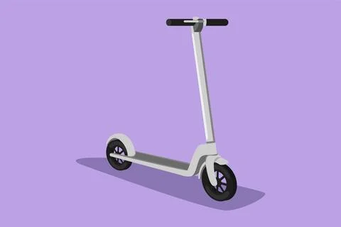 Character flat drawing electric scooter logo, label, flyer, sticker, card, .. Illustration
