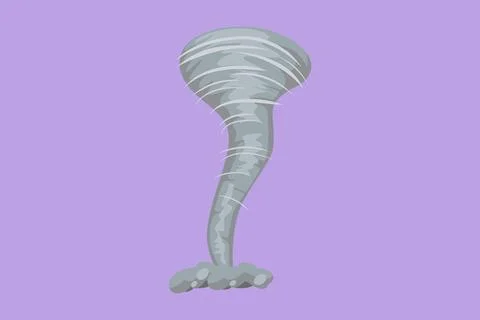 Character flat drawing tornado of water logo icon. Rotating twister. Splash.. Stock Illustration