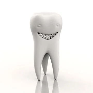 Character in the form of a smiling tooth Stock Illustration