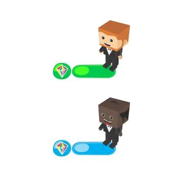 Character game assets element Illustrazione stock