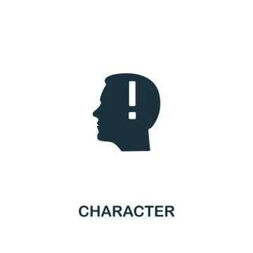 Character icon. Premium style design from influencer icon collection. Pixel Stock Illustration