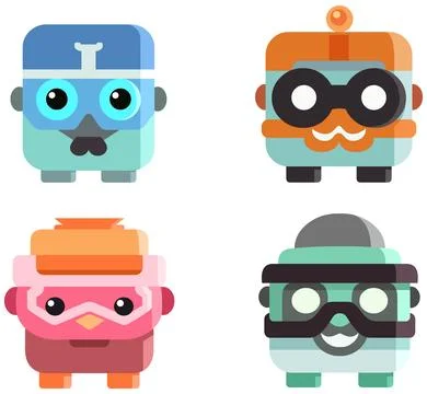 Character Icons Stock Illustration