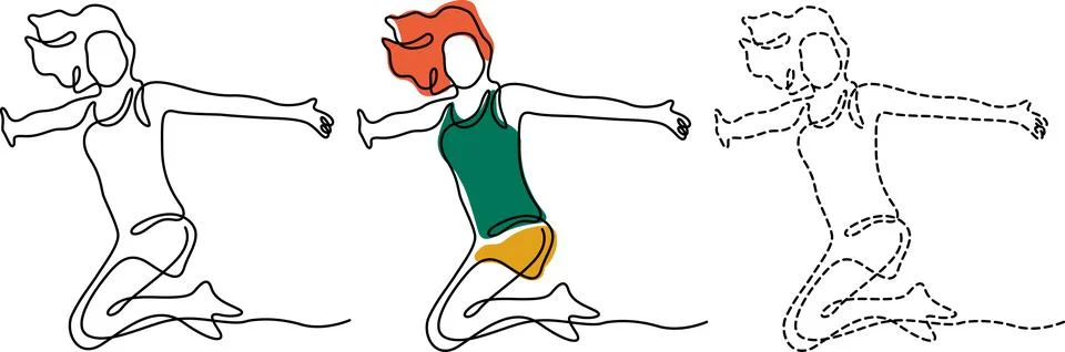 Character illustrations demonstrating a crawling motion with color variatio.. Stock Illustration