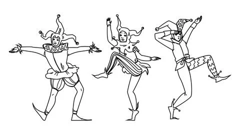 Character jester medieval vector Stock Illustration