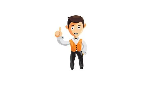 Character job cloth chef waiter CLOTHES Stock-Illustration