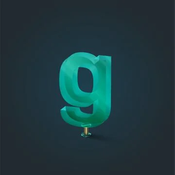 Character made by glass, vector Stock Illustration