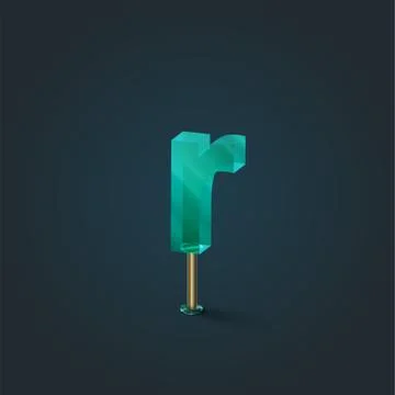 Character made by glass, vector Stock Illustration