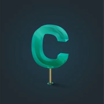 Character made by glass, vector Stock Illustration