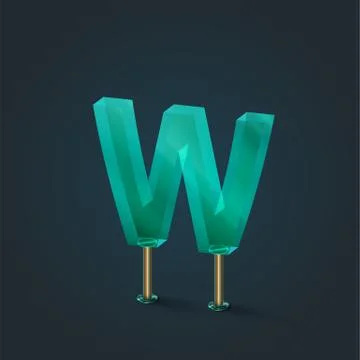 Character made by glass, vector Stock Illustration