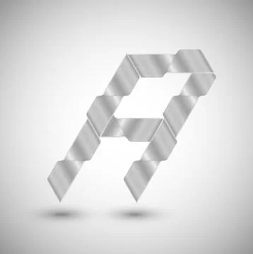Character made of steel, vector Stock Illustration