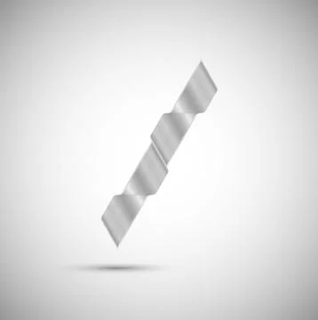 Character made of steel, vector Stock Illustration