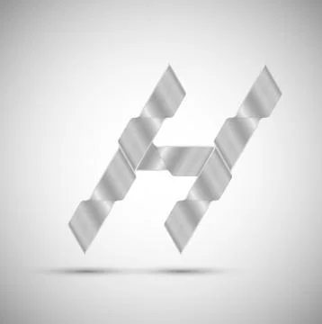 Character made of steel, vector Stock Illustration