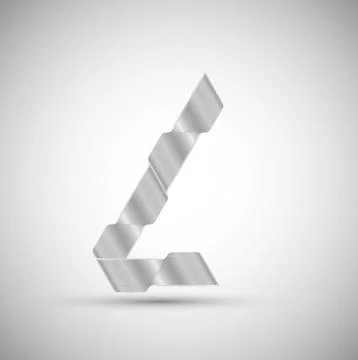 Character made of steel, vector Stock Illustration