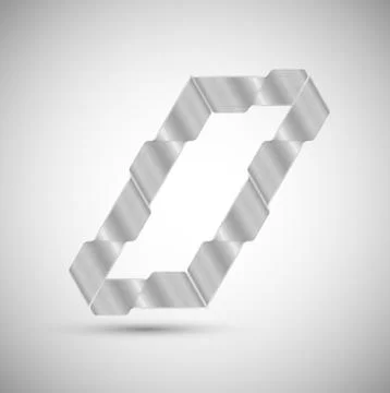 Character made of steel, vector Stock Illustration