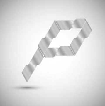 Character made of steel, vector Stock Illustration