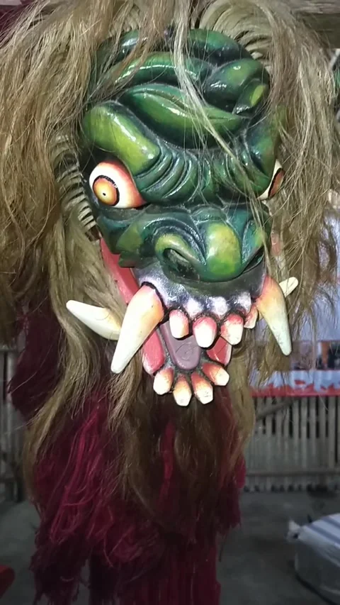 A character mask Video stock 218170130