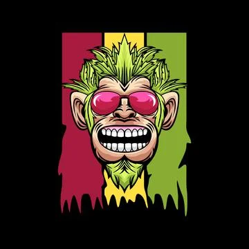 Character monkey Stock Illustration