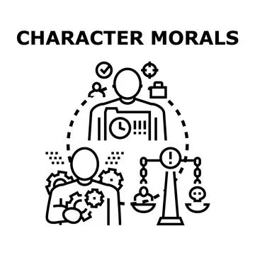 Character morals ethical choice professional integrity concept Stock Illustration