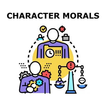 Character morals ethical choice professional integrity concept Stock Illustration